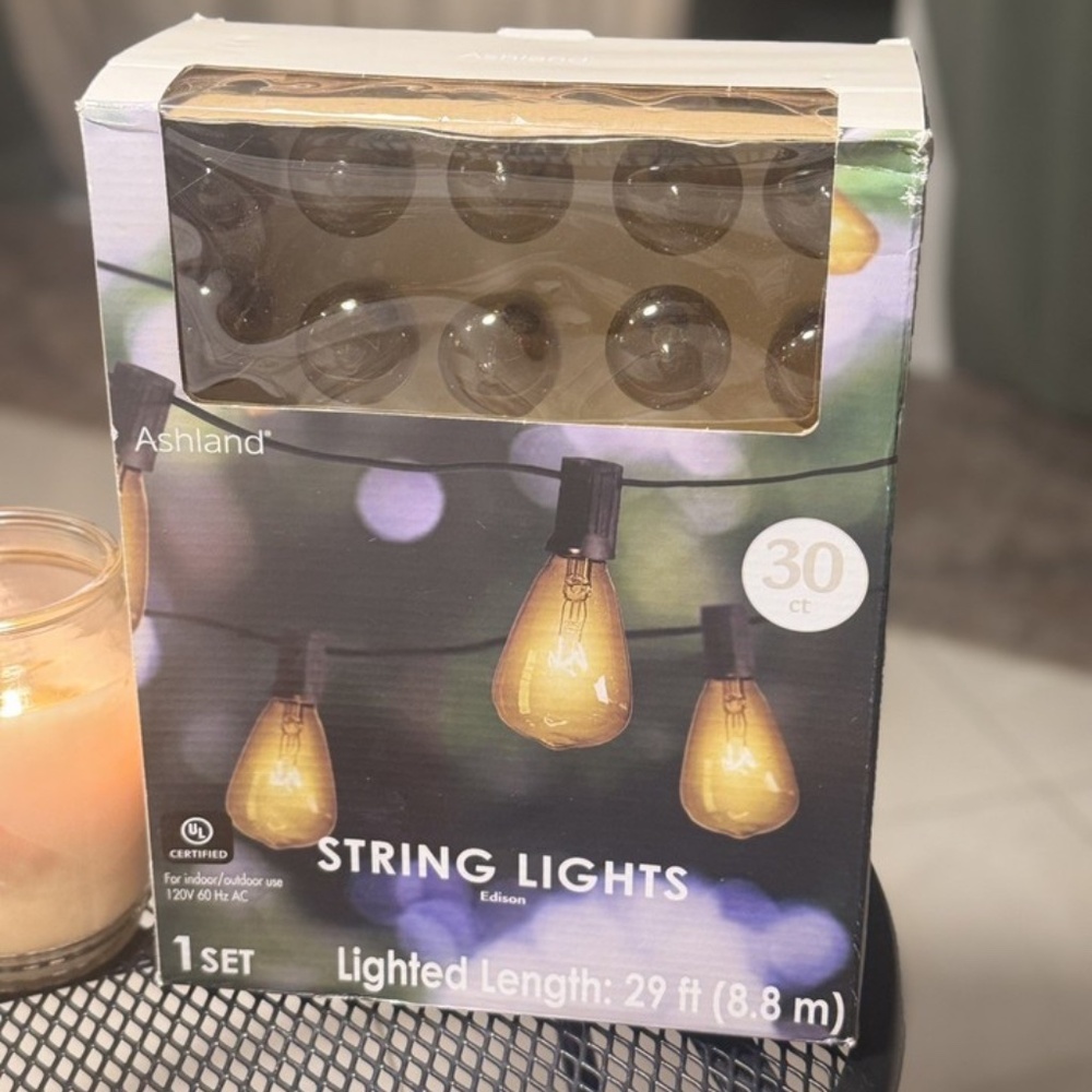 Ashland Edison String Lights 30 ft Indoor Outdoor Use